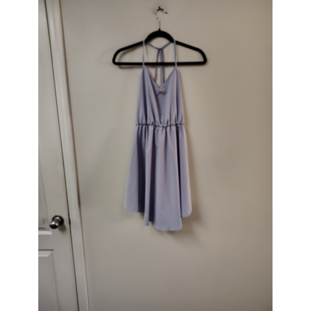Shein Lavender Purple Strappy T-Back V-Neck Mini Dress Womens Size S US 4